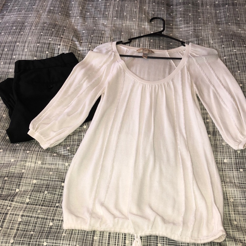 White tunic sweater
